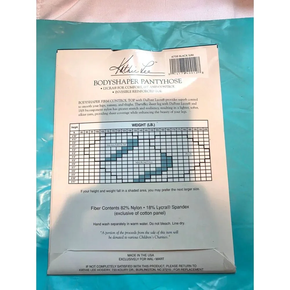 Kathie Lee Collection Bodyshaper Pantyhose Black, Small/Medium